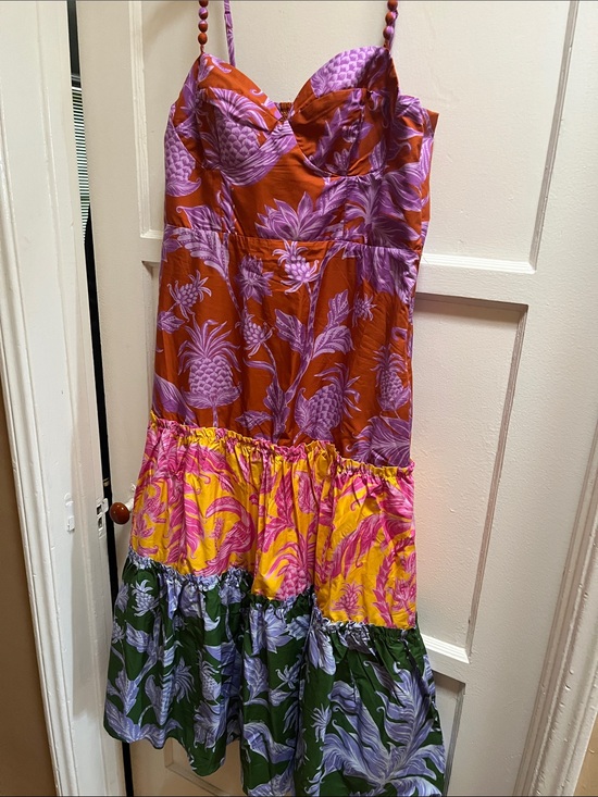 FARM Rio Dresses & Skirts - Farm Rio Tiered Tropical Swing midi Dress size XL NEW